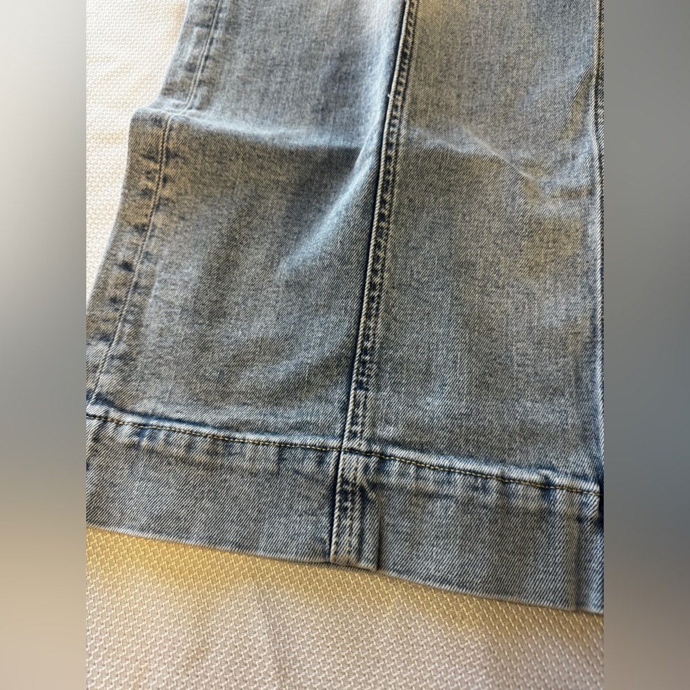 GAP High Rise Stride Wide Leg Ankle Jeans Light Wash Size 33 16R NWT ☀️🍂🥶🌼 - Picture 5 of 8